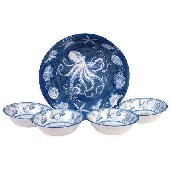 Certified International Oceanic 5-pc. Melamine Salad Serve Set