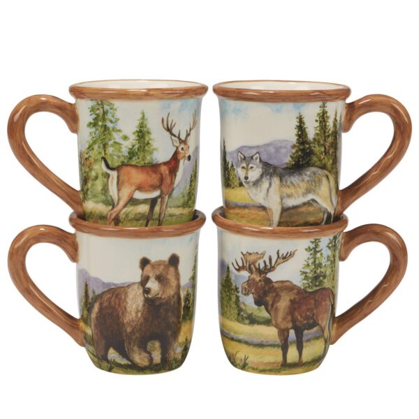 Certified International Mountain Summit 4-piece Mug Set