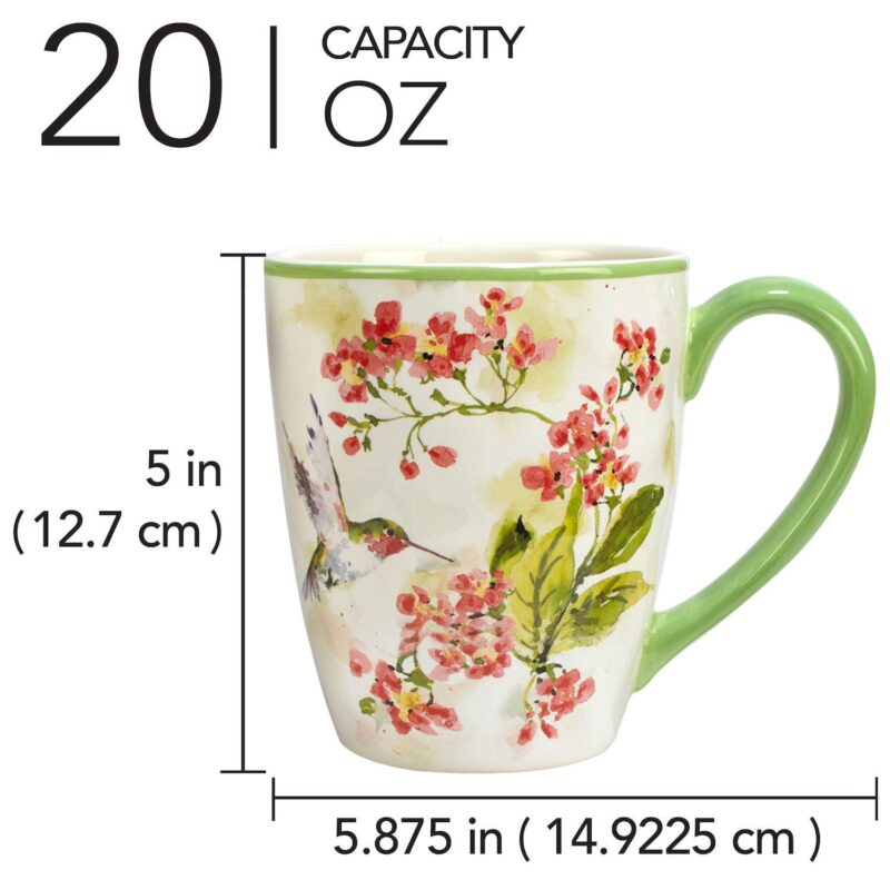 Certified International Hummingbird 4-Piece Mug Set - Image 2