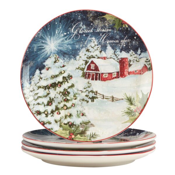 Certified International Silent Night 4-pc. Dinner Plate Set