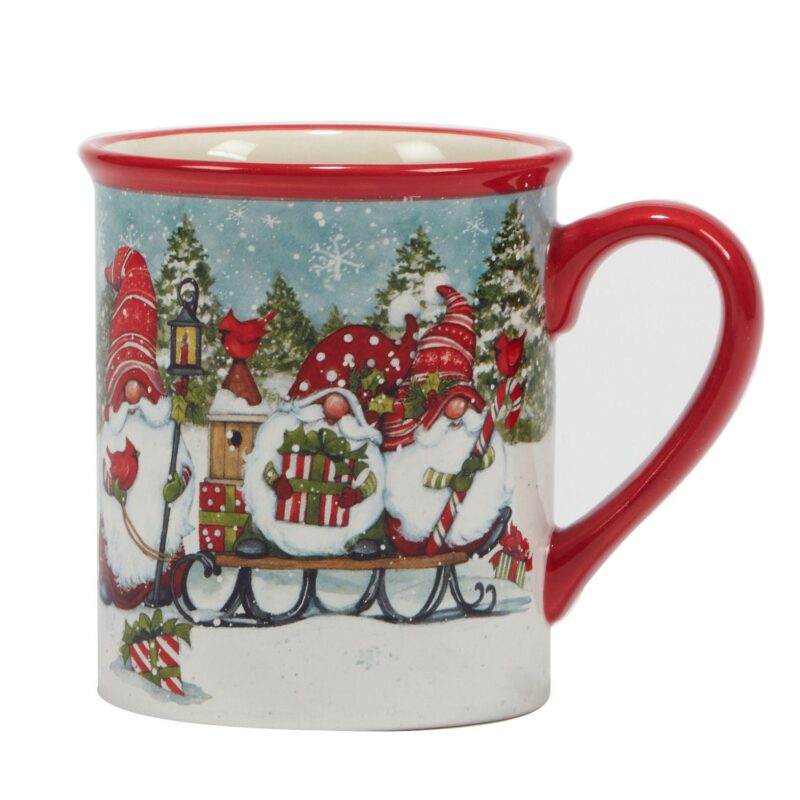 Certified International Set of 4 Christmas Gnome Mugs - Image 2