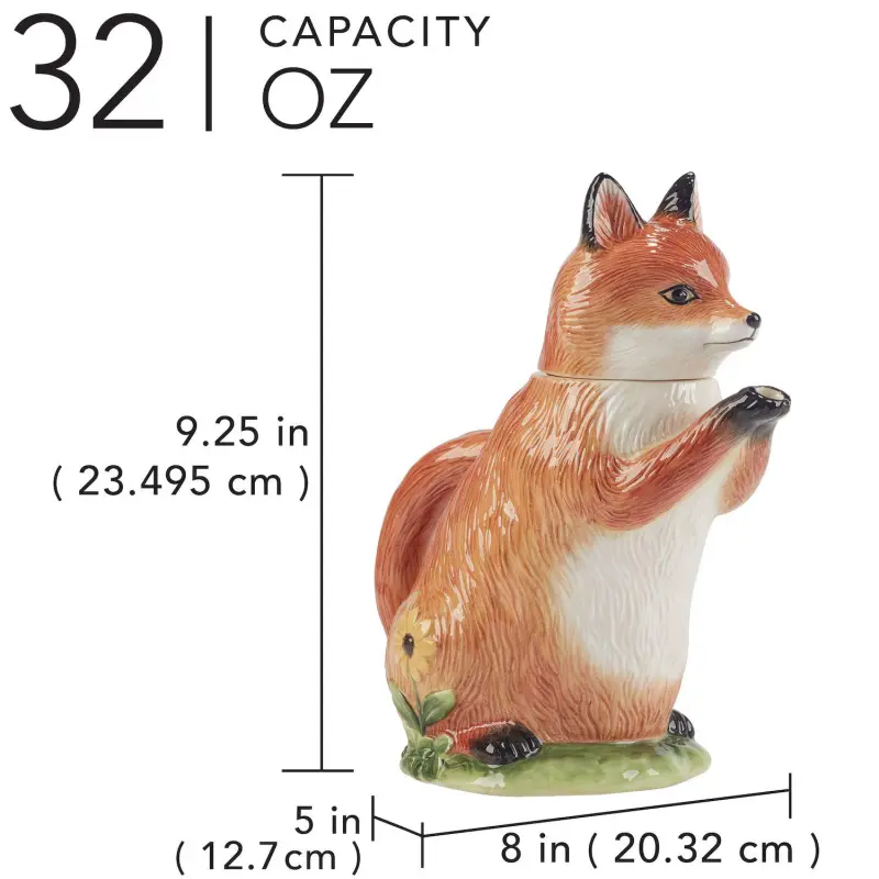 Certified International Woodland Critters 3D Fox Teapot - Image 4