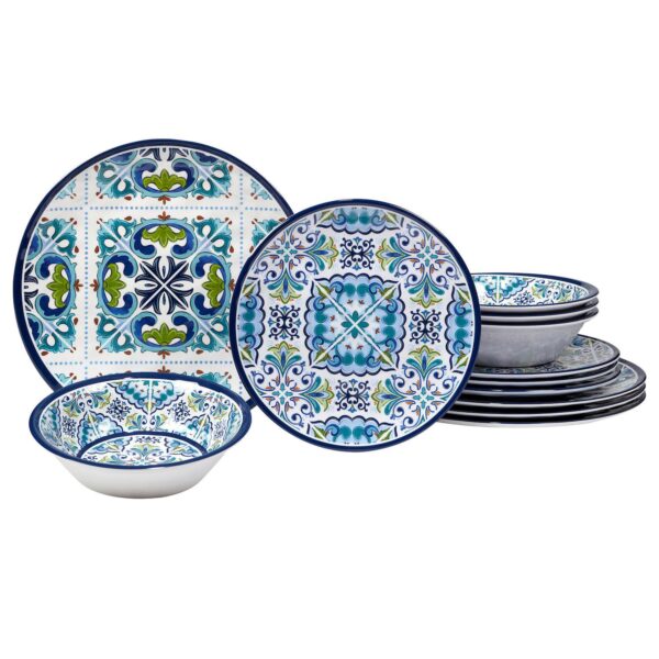 Certified International Mosaic 12-pc. Melamine Dinnerware Set