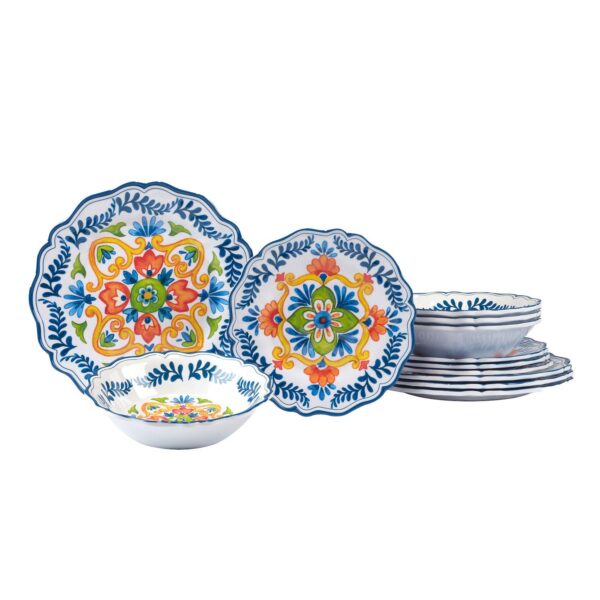 Certified International 12-Piece Flores Dinnerware Set