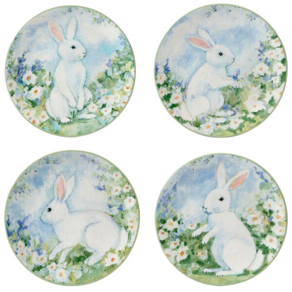 Certified International Easter Morning Set of 4 Dessert Plates