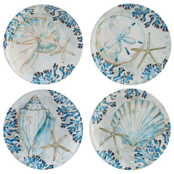 Certified International Playa Shells 4-pc. Salad Plate Set