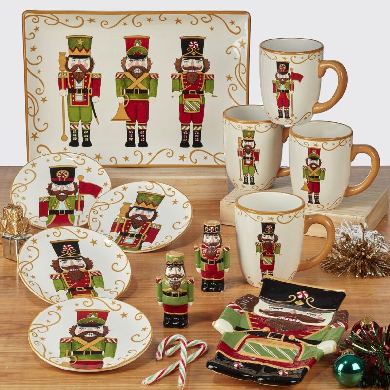 Certified International Holiday Magic Nutcracker 4-pc. Dessert Plate Set - Image 7