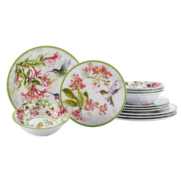 Certified International 12-Piece Hummingbird Dinnerware Set