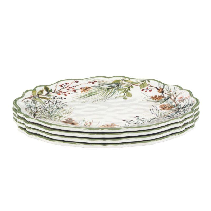 Certified International Winters Forest 4 Dinner Plates Set - Image 2
