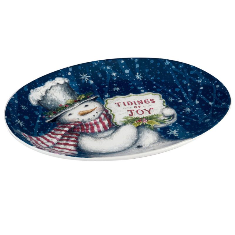 Certified International Snowman Greetings Oval Platter - Image 2