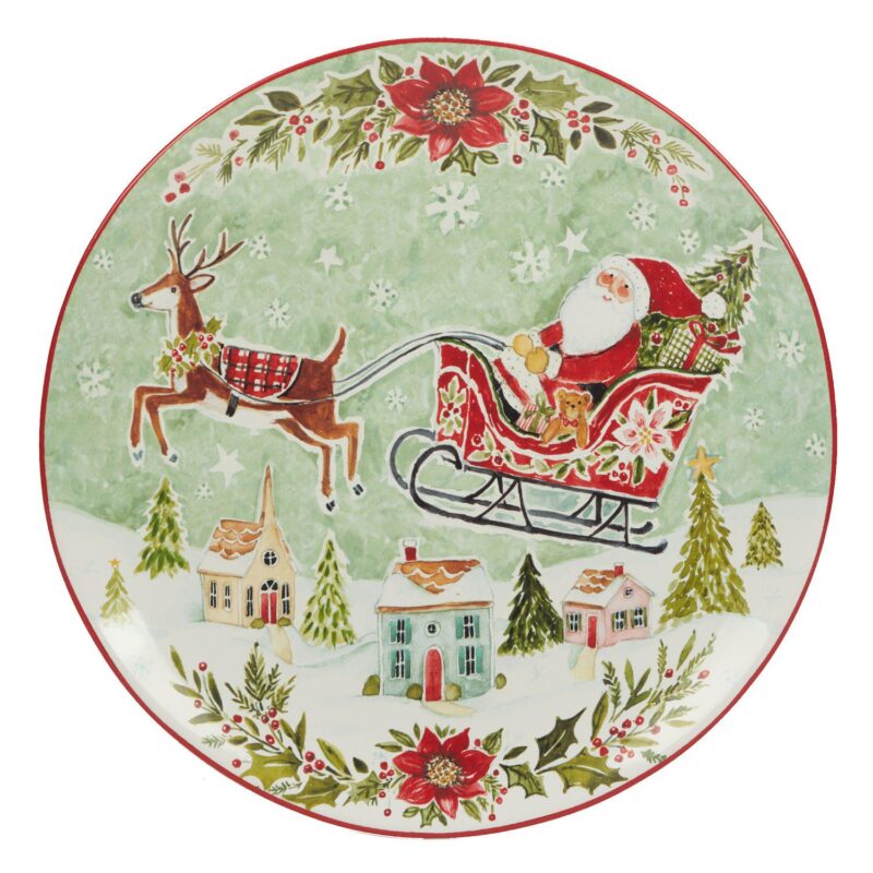 Certified International Set of 4 Joy of Christmas Dinner plates - Image 2