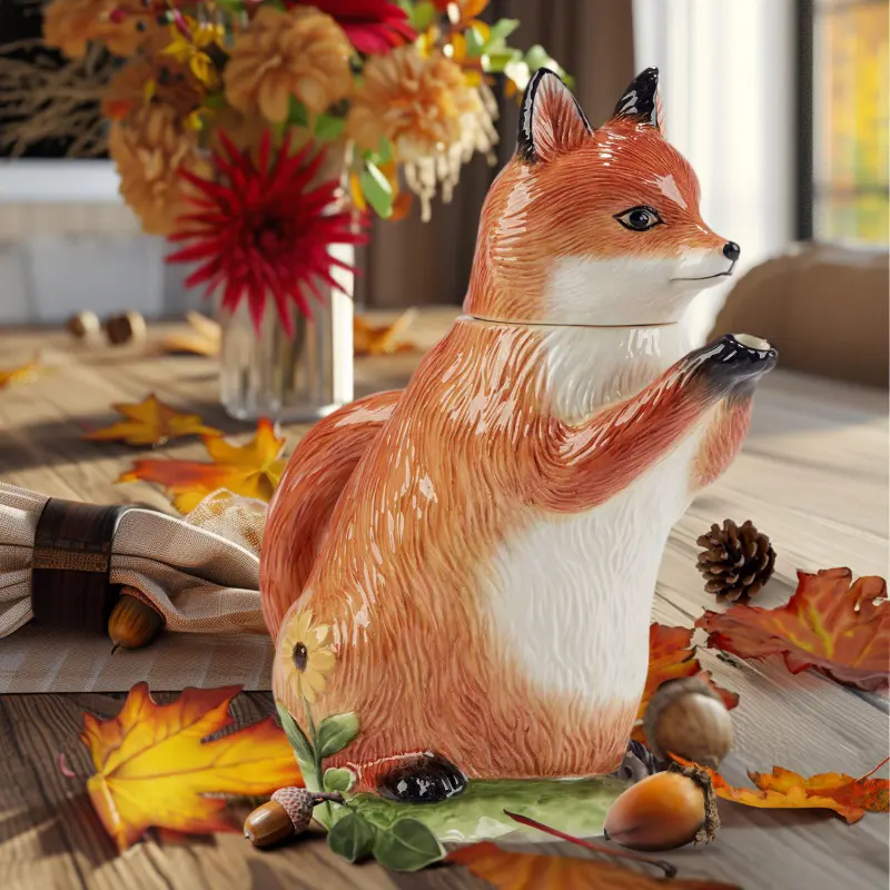 Certified International Woodland Critters 3D Fox Teapot - Image 2