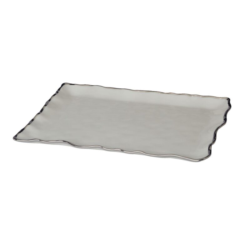 Certified International Regency Silver Rectangular Platter - Image 3