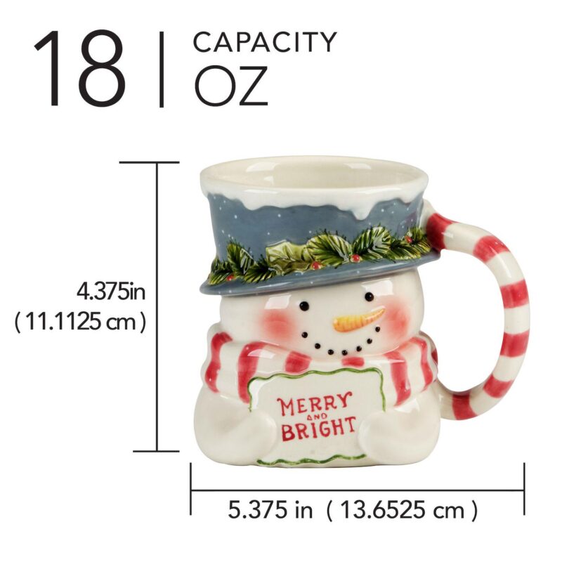 Certified International Snowman Greetings 4-pc. Mug Set - Image 3