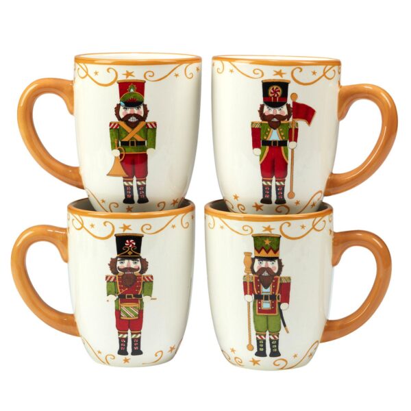 Certified International Holiday Magic Nutcracker 4-pc. Mug Set