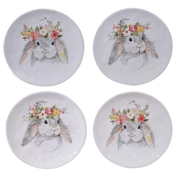 Certified International Sweet Bunny 4-pc. Dessert Plate Set