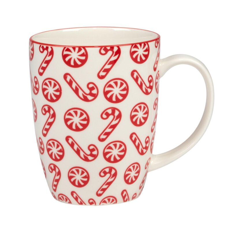 Certified International Set of 6 Peppermint Candy Mugs - Image 3