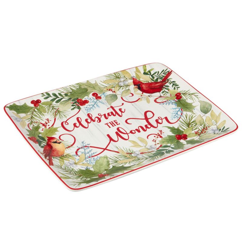Certified International Winter Greens Rectangular Platter - Image 2