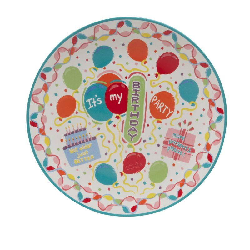 Certified International Lolita Birthday Bash 4-pc. Dessert Plate Set - Image 5