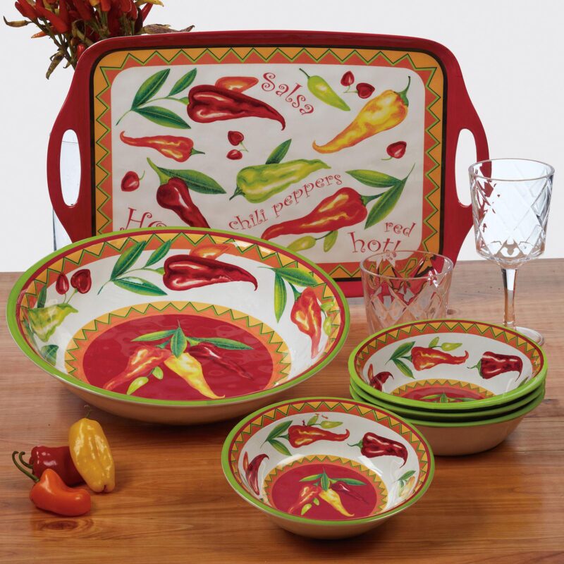 Certified International Red Hot 12-pc. Melamine Dinnerware Set - Image 4