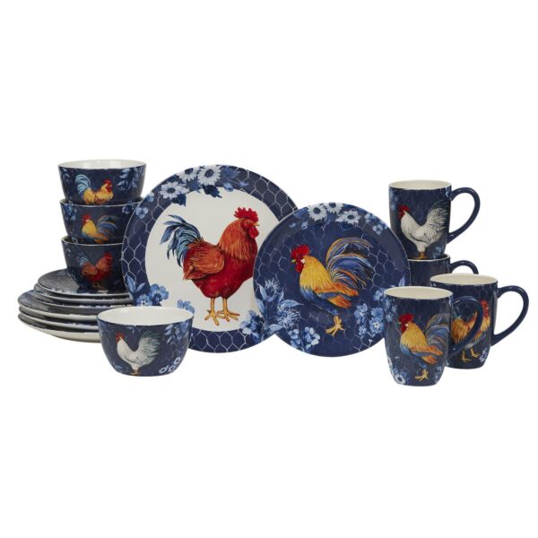 Certified International Indigo Rooster 16-pc. Dinnerware Set