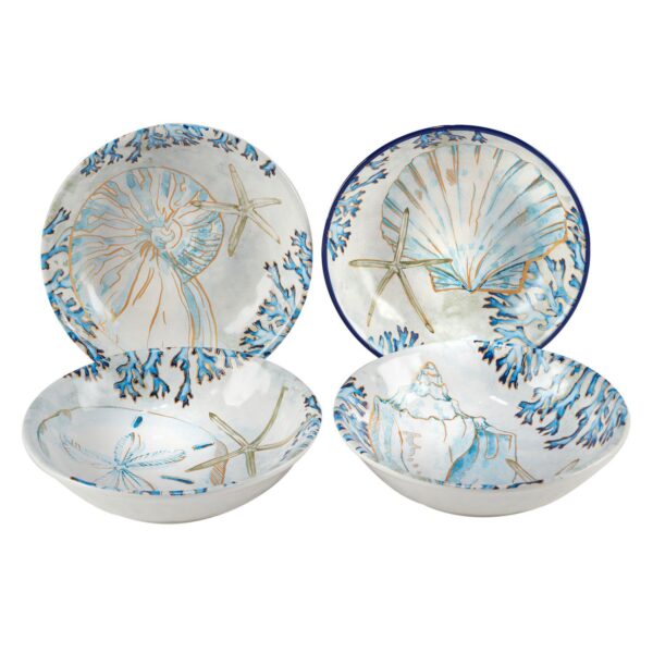 Certified International Playa Shells 4-pc. Soup/Pasta Bowl Set