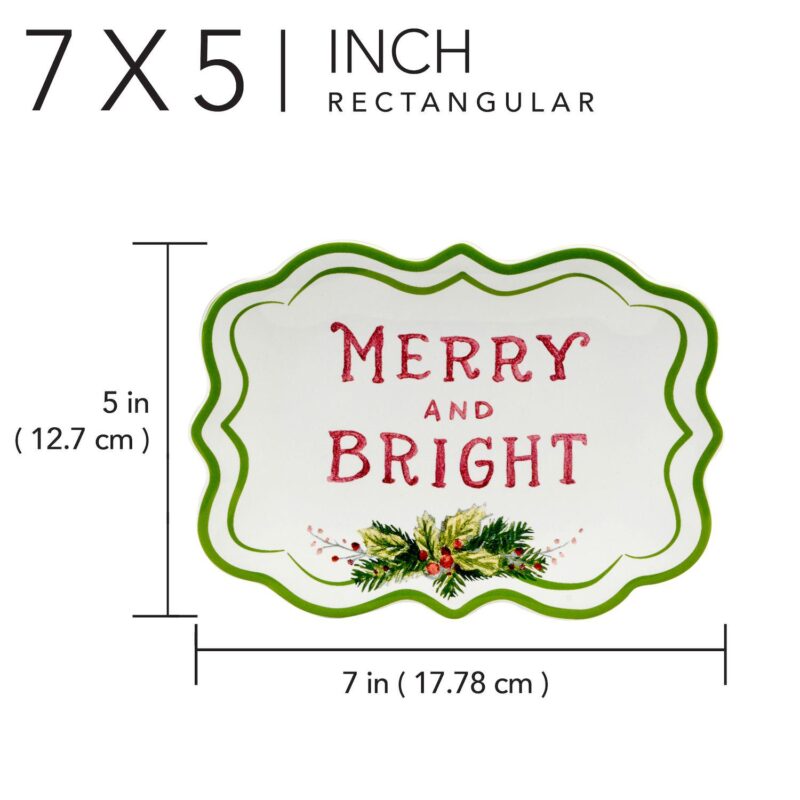Certified International Snowmans Greeting 4 Canape Plates Set - Image 3