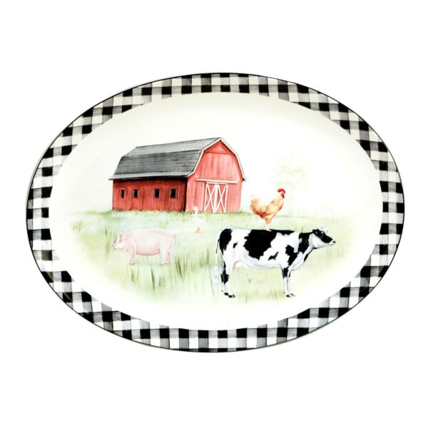 Certified International On The Farm Oval Platter