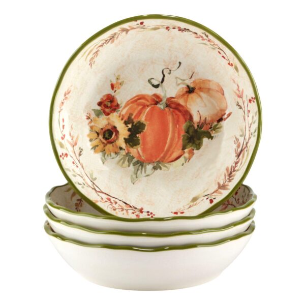 Certified International Harvest Morning 4-pc. Soup Bowl Set