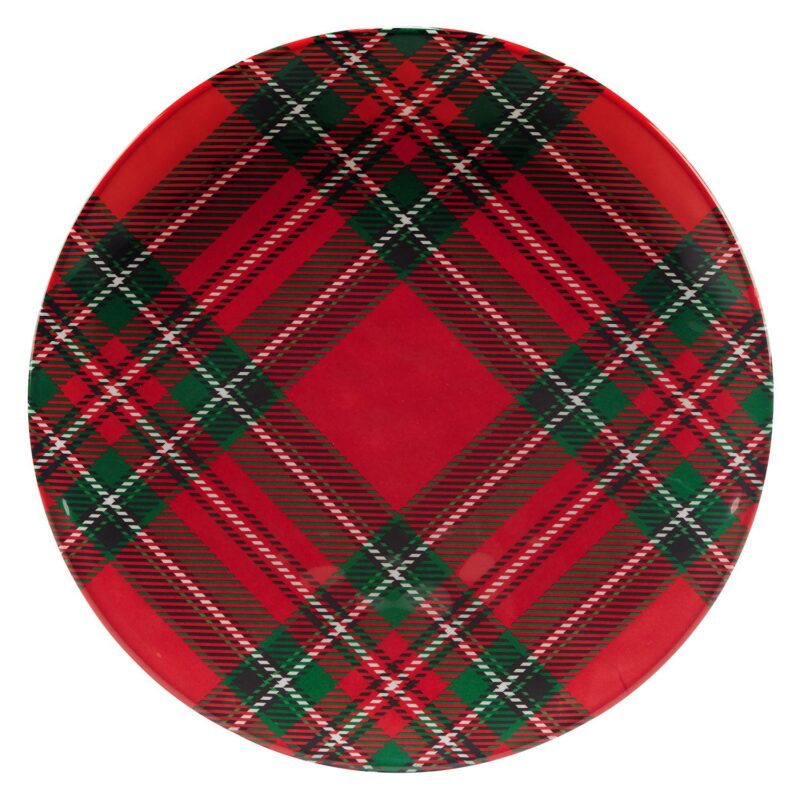 Certified International 2-Piece Christmas Plaid Platter Set - Image 4