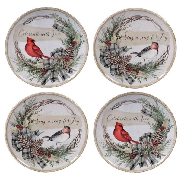 Certified International Holly and Ivy 4-pc. Dessert Plate Set