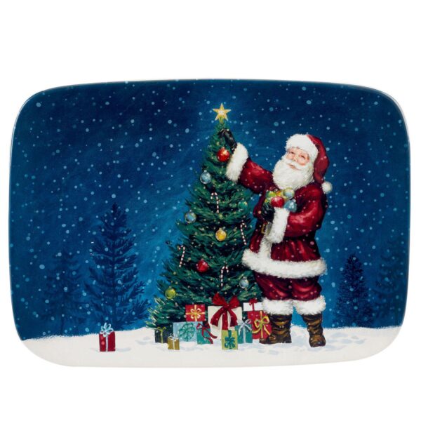 Certified International Santa's Secret Rectangular Platter