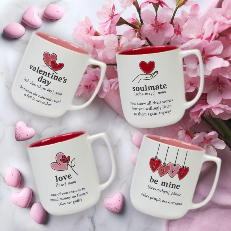 Certified International Valentines Day Set of 4 Mugs - Image 2