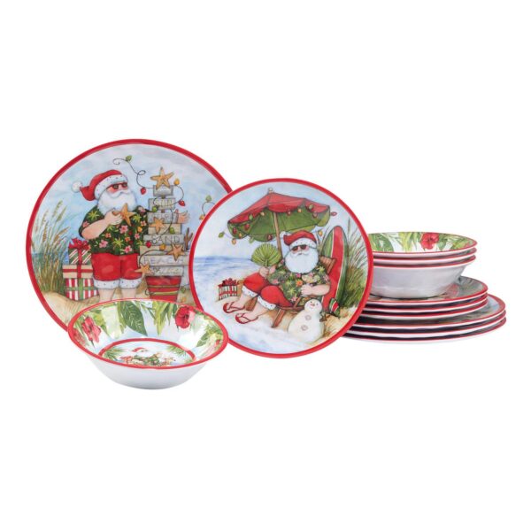 Certified International 12-Piece Santa's Wish Dinnerware Set