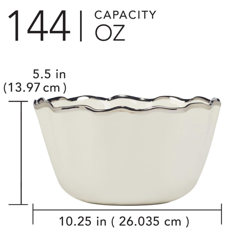 Certified International Regency Silver Deep Bowl - Image 4