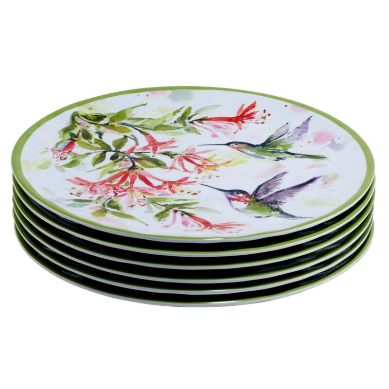Certified International Hummingbird 6-Piece Dinner Plate Set - Image 2