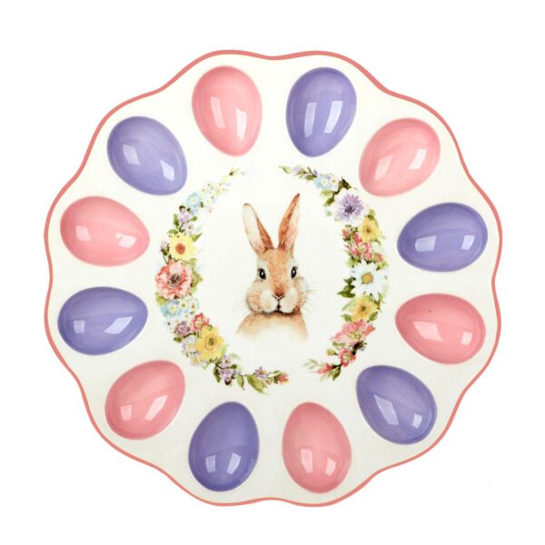 Certified International Easter Garden 3D Deviled Egg Plate