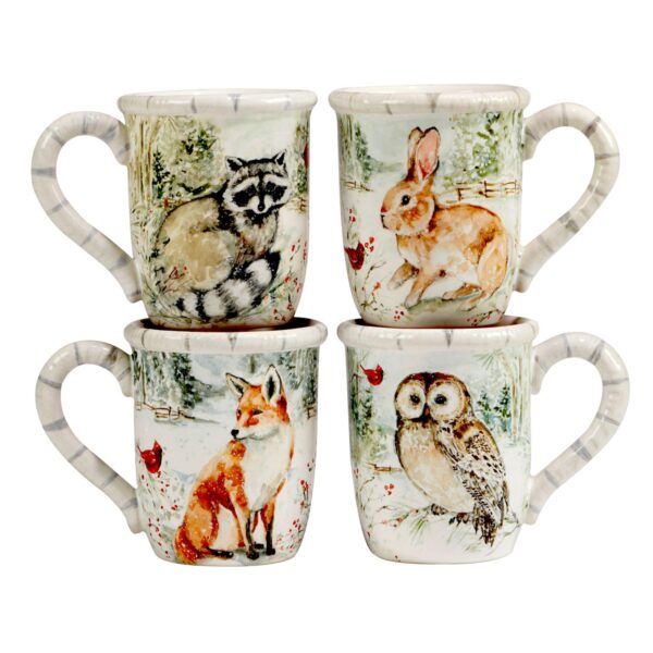 Certified International Winters Walk 4-pc. Mug Set