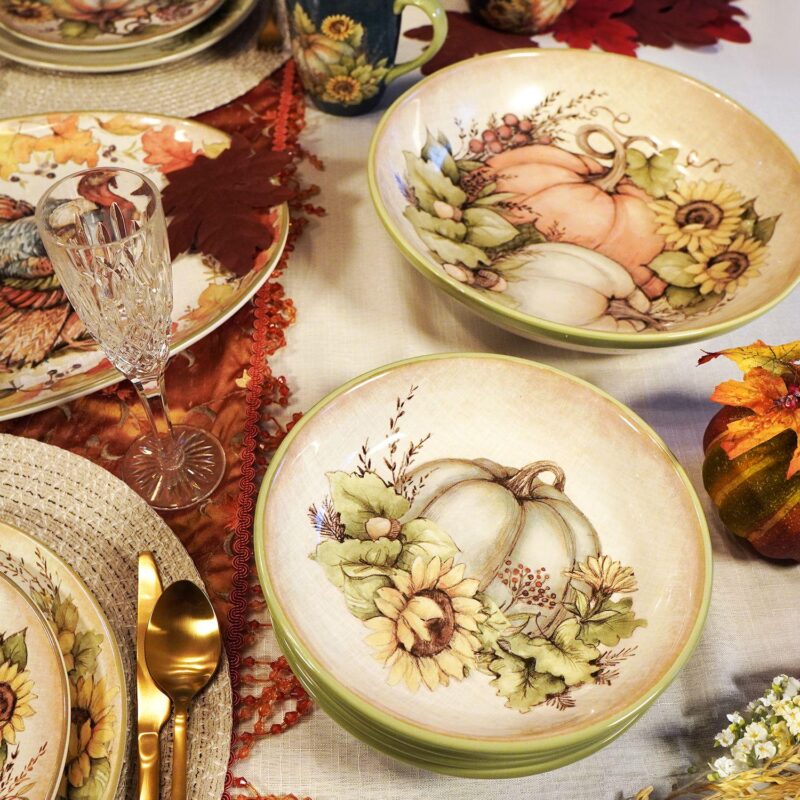 Certified International Autumn Breeze 4 pc Soup Bowl Set - Image 5