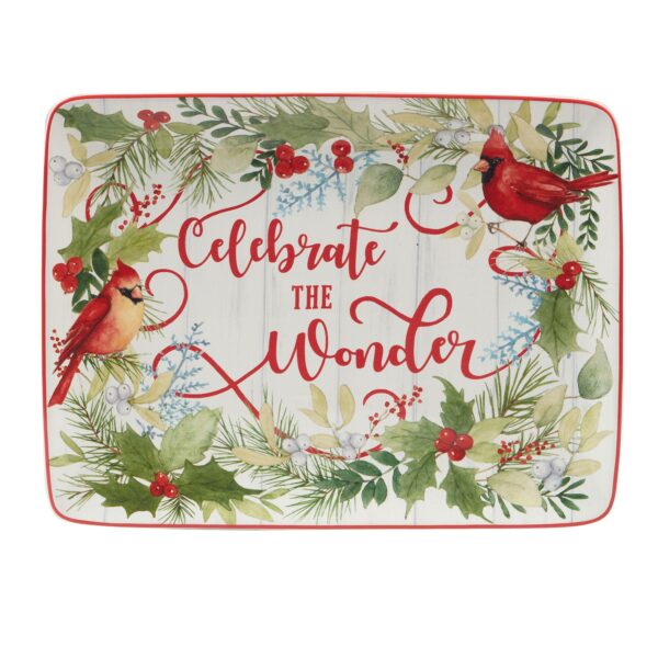 Certified International Winter Greens Rectangular Platter