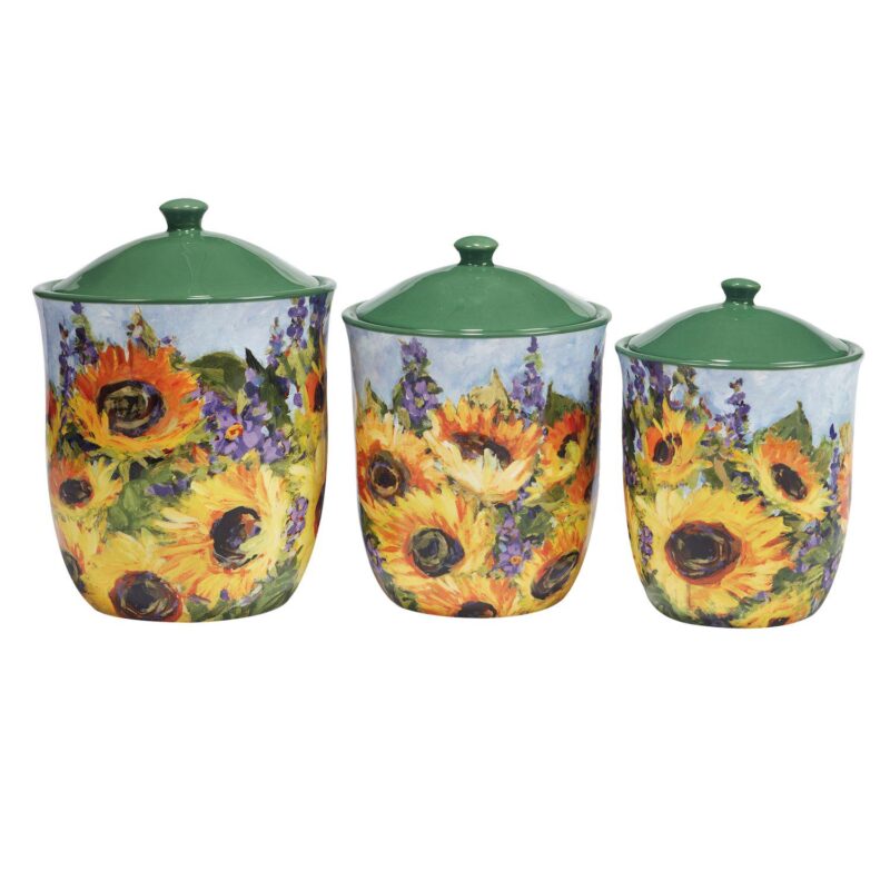 Certified International Sunflower Bouquet 3-pc. Canister Set - Image 2