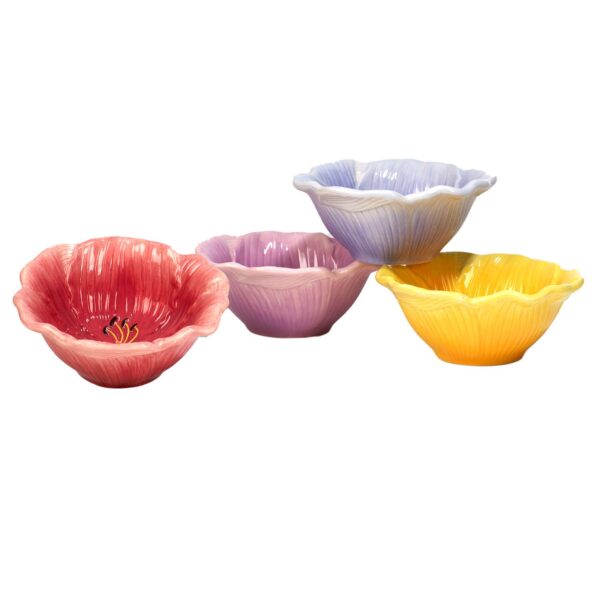 Certified International 4-Piece Hummingbird Ice Cream Bowl Set