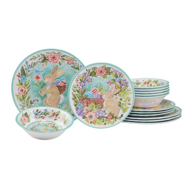 Certified International Joy of Easter 12-pc. Melamine Dinnerware Set