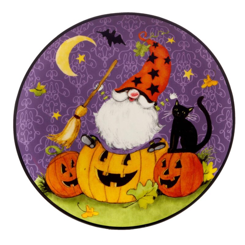 Certified International Halloween Gnomes 4-pc. Dessert Plate Set - Image 2