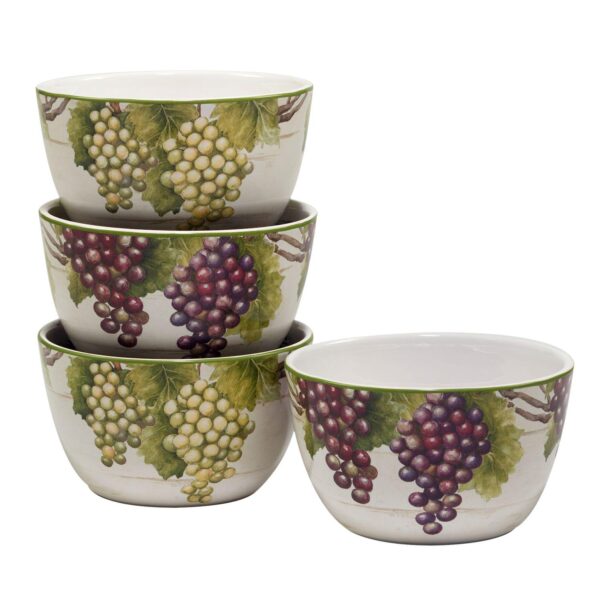 Certified International Meadow Brook Vineyard 4-pc. Ice Cream Bowl Set