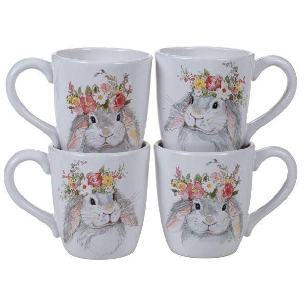 Certified International Sweet Bunny 4-pc. Mug Set