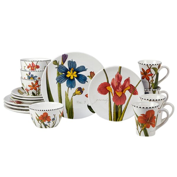 Certified International Botanical Floral 16-pc. Dinnerware Set