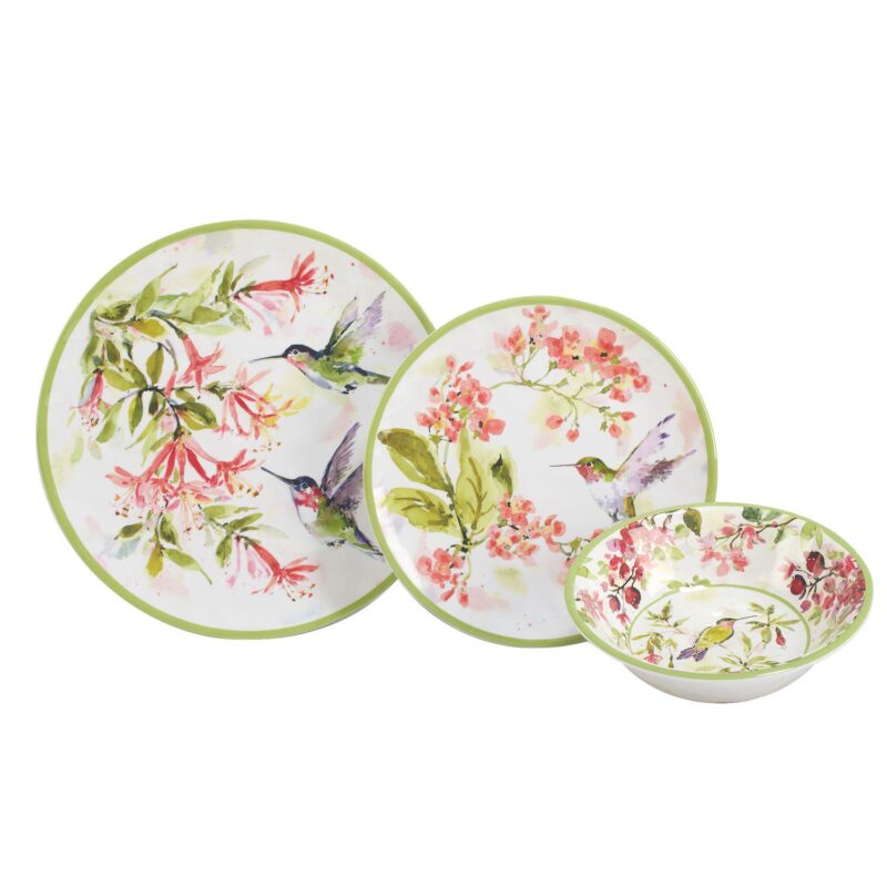 Certified International 12-Piece Hummingbird Dinnerware Set - Image 2