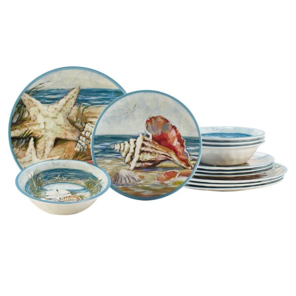 Certified International 12-Piece Seacoast Dinnerware Set