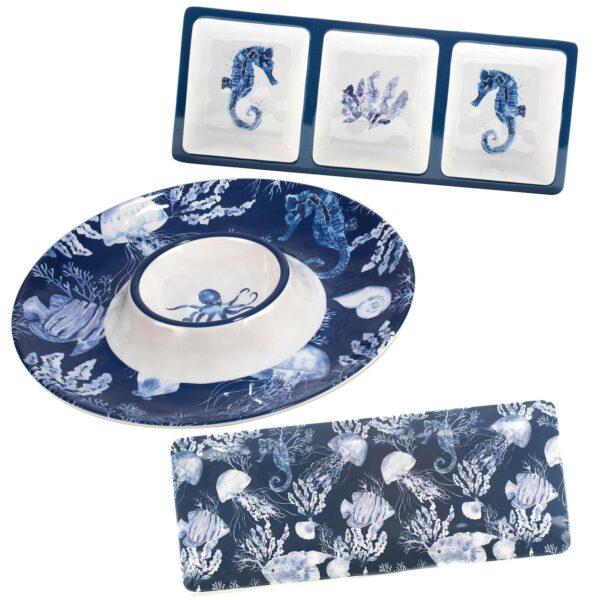 Certified International 3-Piece Sea of Life Hostess Set